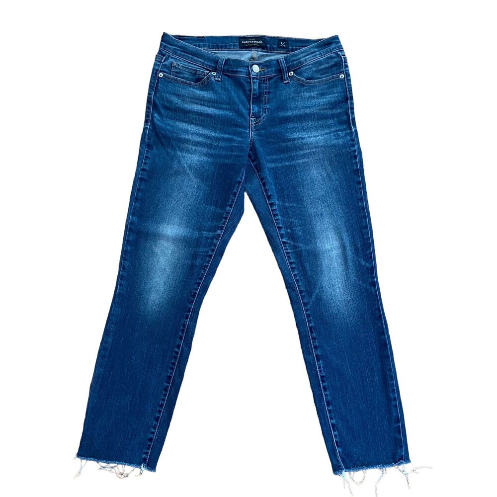 Lucky Brand Charlie Skinny Raw Hem Chopped Classic Denim Jeans Size 8/29